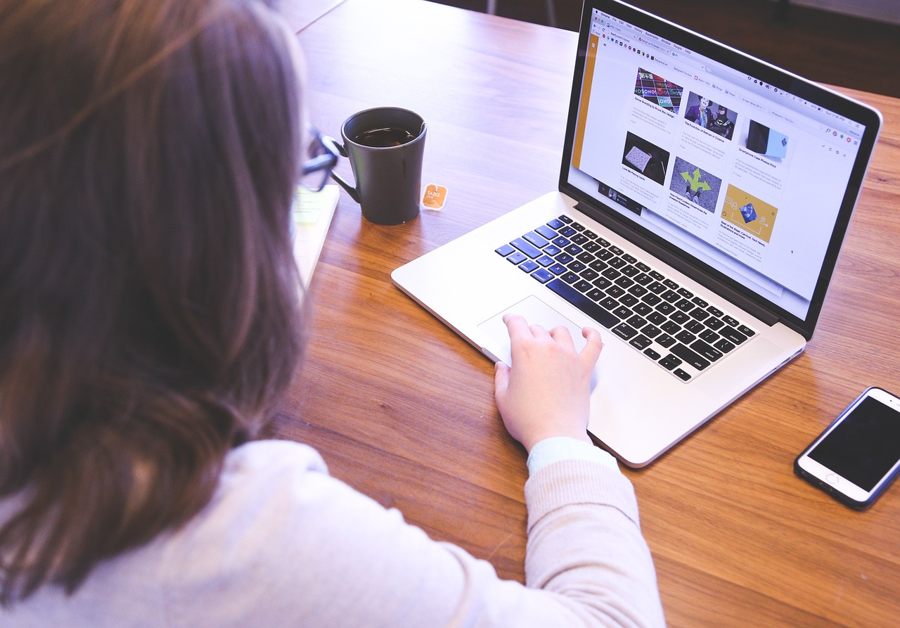person using a laptop
